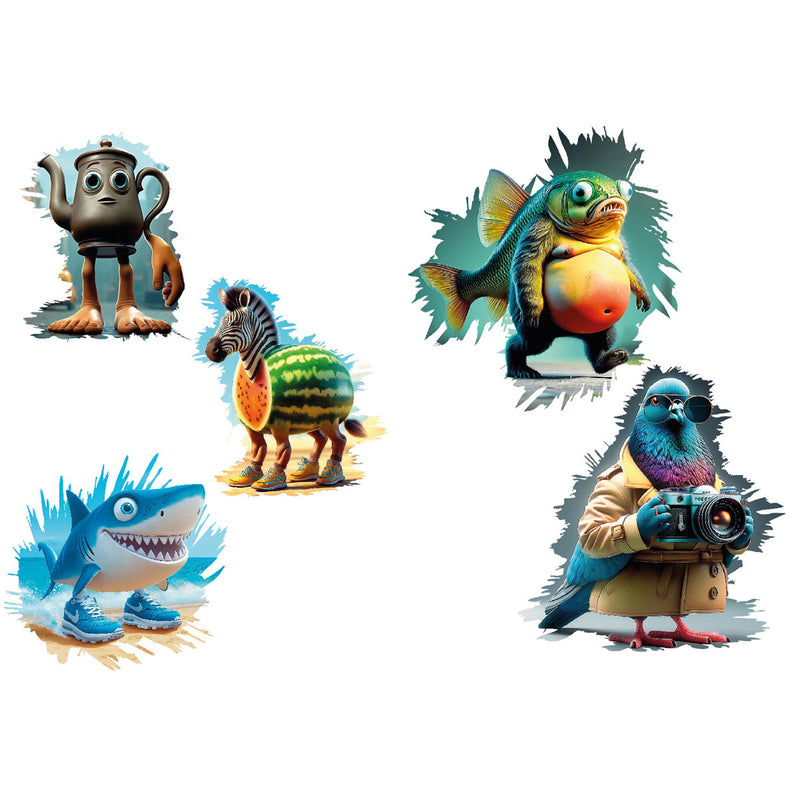 BRAINROT Holograficzne Karty z Tatuażami