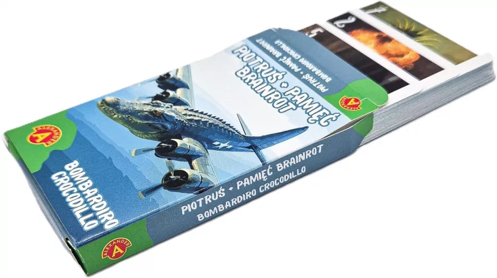 Karty Piotruś i Pamięć z Bombardiro Crocodillo